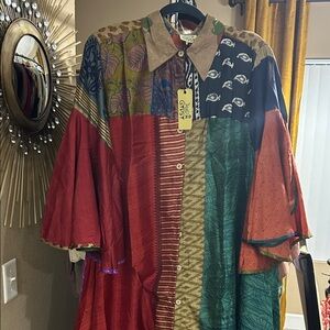 Bohemian Patchwork Tunic Top